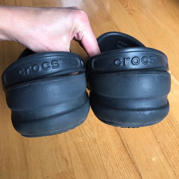 Crocs clogs shoes Bistro Work SLIP RESISTANT BLACK crocodile slides Mens size 11 main image 6